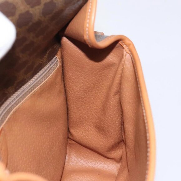 CELINE Macadam Canvas Shoulder Bag PVC Leather Brown Gold Auth 126619 - Picture 12 of 16